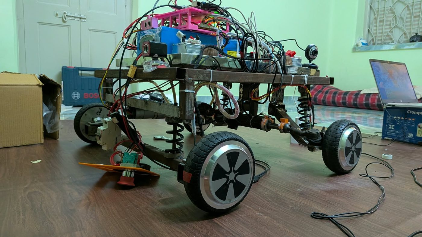 AGV drive motors mounted