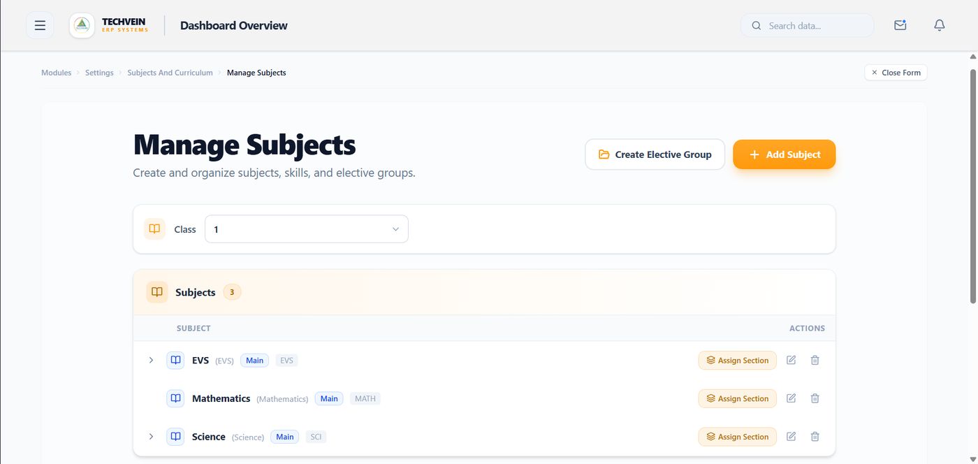 TatvaOS — Subjects & Curriculum