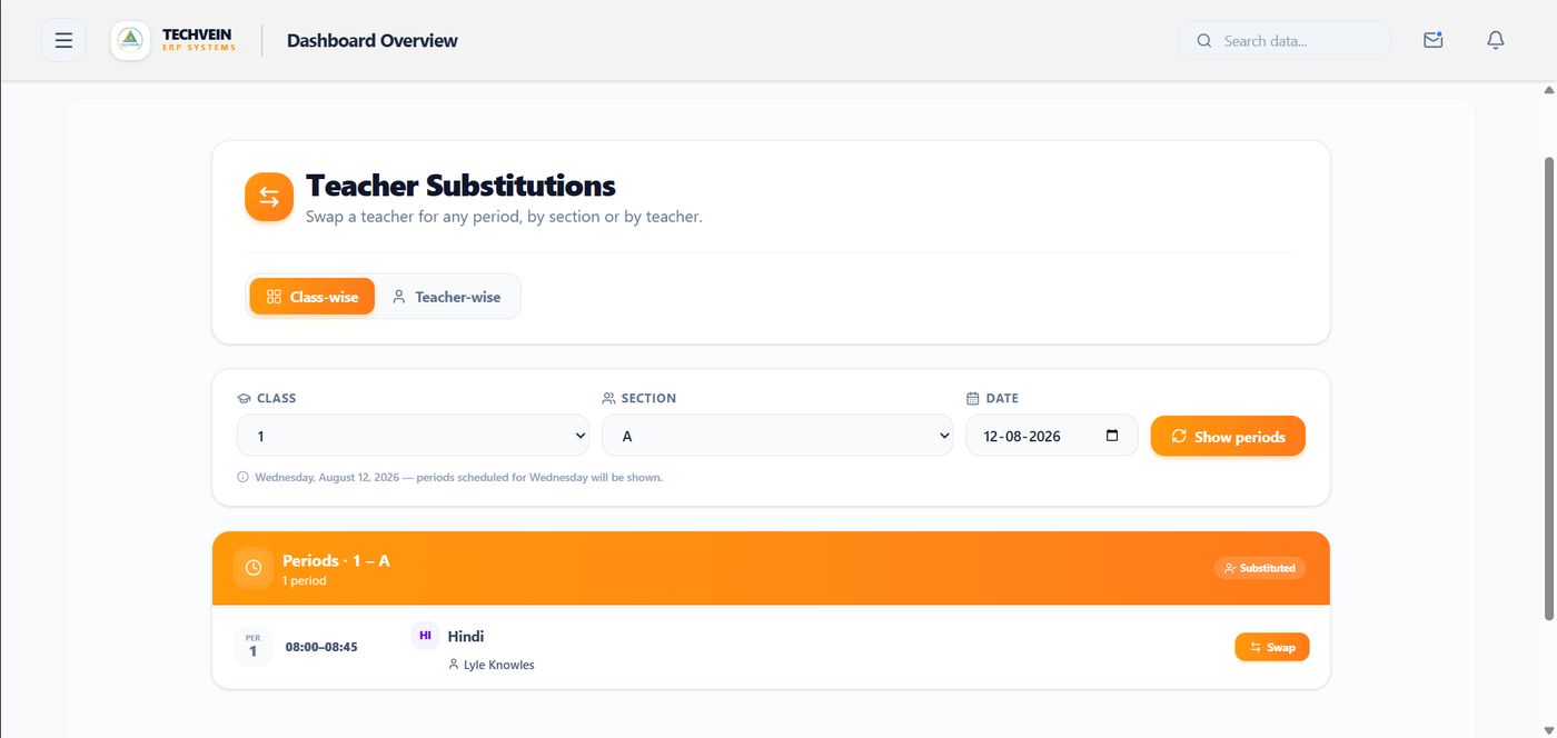 TatvaOS — Teacher Substitutions